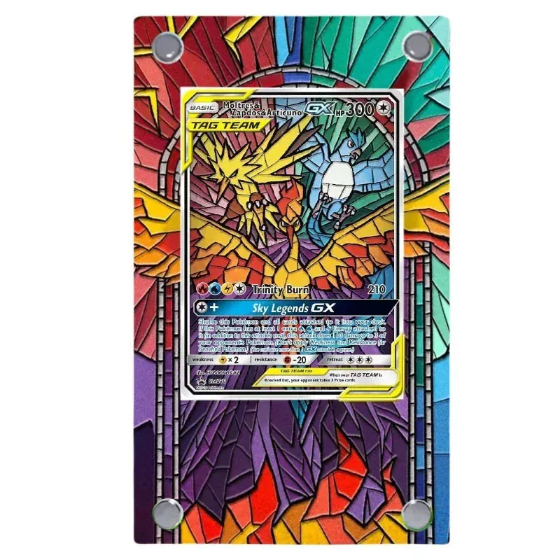 Dealdex Présentoir acrylique carte Pokémon – Sulfura - Electhor - Artikodin - Escouade Promo
