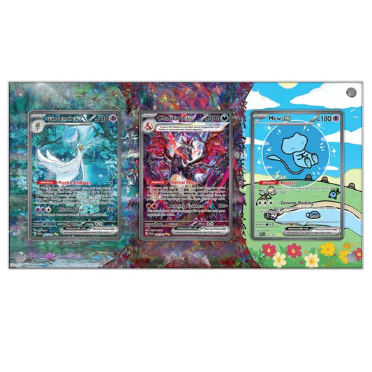 Dealdex Présentoir acrylique trois carte Pokémon – Mew Bubble - Dracaufeu